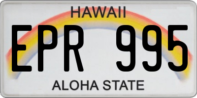 HI license plate EPR995