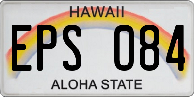 HI license plate EPS084