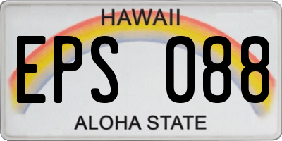 HI license plate EPS088