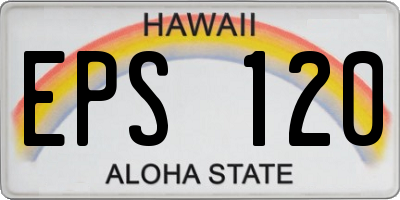 HI license plate EPS120