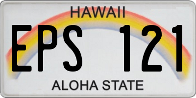 HI license plate EPS121