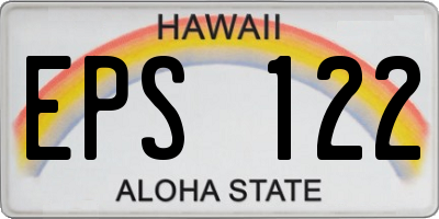 HI license plate EPS122