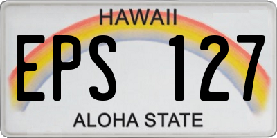 HI license plate EPS127