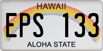 HI license plate EPS133