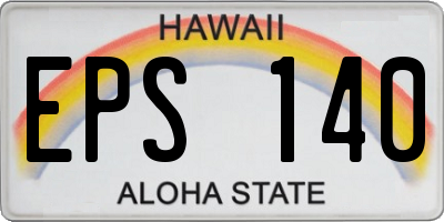 HI license plate EPS140