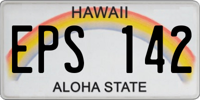 HI license plate EPS142
