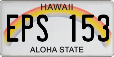 HI license plate EPS153