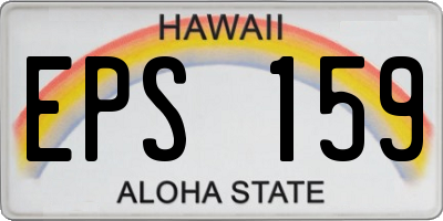 HI license plate EPS159