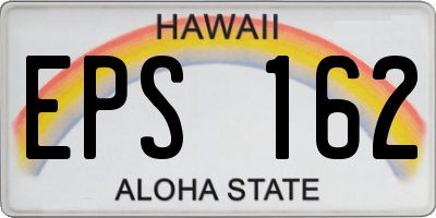 HI license plate EPS162