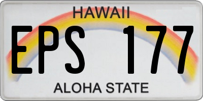 HI license plate EPS177
