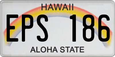 HI license plate EPS186