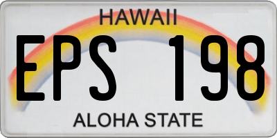 HI license plate EPS198