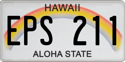 HI license plate EPS211