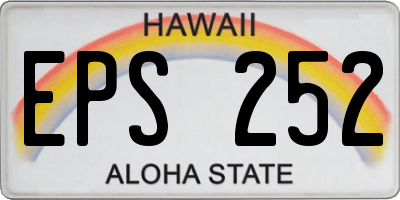HI license plate EPS252
