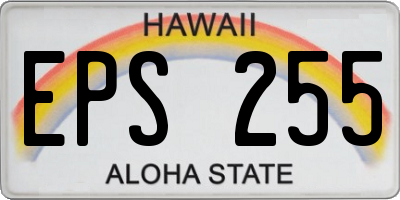 HI license plate EPS255
