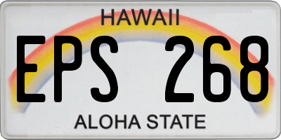 HI license plate EPS268