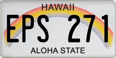 HI license plate EPS271