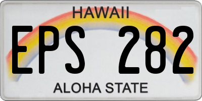 HI license plate EPS282