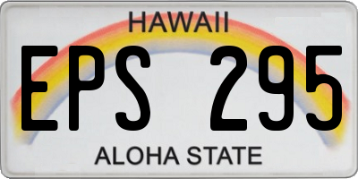 HI license plate EPS295
