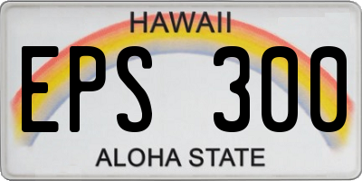 HI license plate EPS300