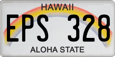 HI license plate EPS328