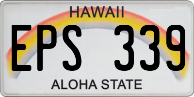 HI license plate EPS339