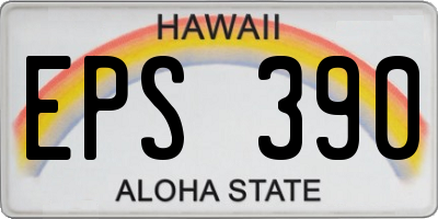 HI license plate EPS390