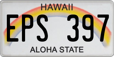 HI license plate EPS397