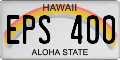 HI license plate EPS400