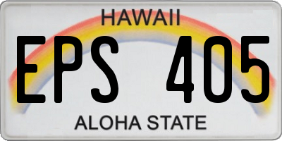 HI license plate EPS405