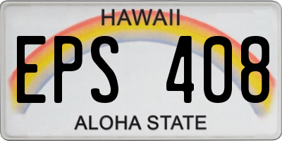 HI license plate EPS408