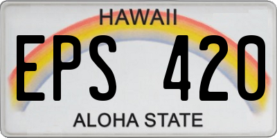 HI license plate EPS420