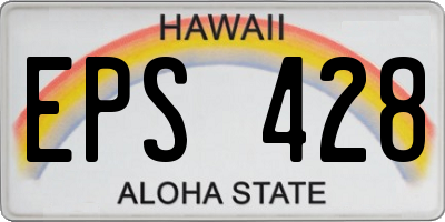 HI license plate EPS428