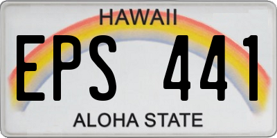 HI license plate EPS441