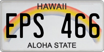 HI license plate EPS466