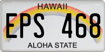 HI license plate EPS468