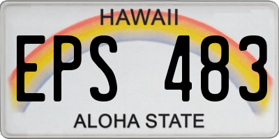 HI license plate EPS483