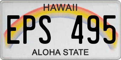 HI license plate EPS495
