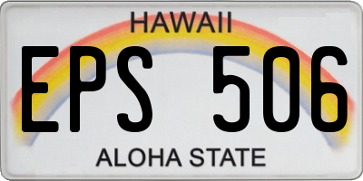 HI license plate EPS506