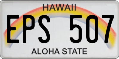 HI license plate EPS507