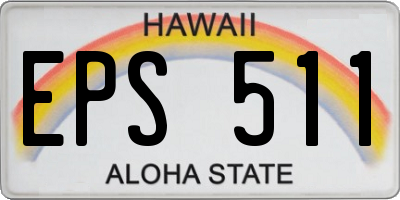HI license plate EPS511