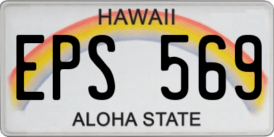 HI license plate EPS569