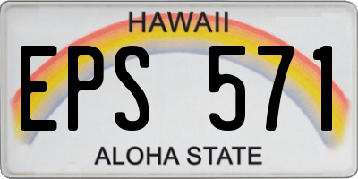 HI license plate EPS571