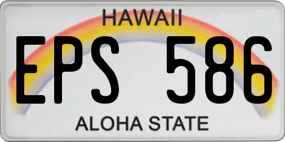HI license plate EPS586