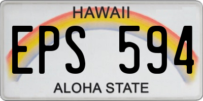 HI license plate EPS594