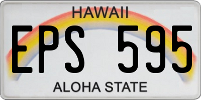 HI license plate EPS595