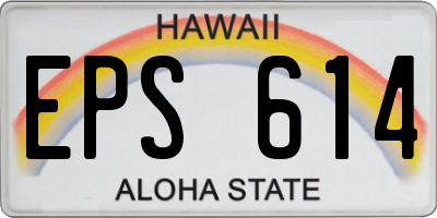 HI license plate EPS614