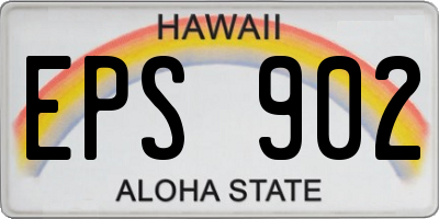 HI license plate EPS902