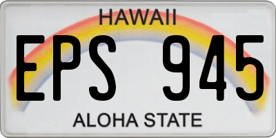 HI license plate EPS945