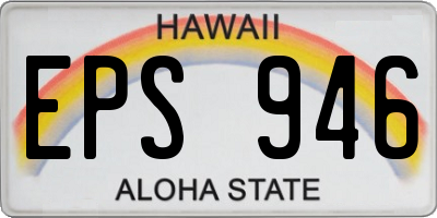 HI license plate EPS946